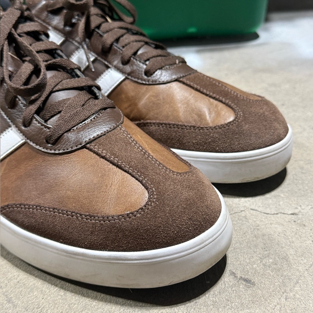 Adidas Adicross Leather Spikeless Golf Shoes Brown/White Men's Size 13 - Picture 9 of 16
